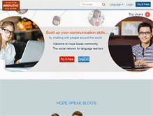 Tablet Screenshot of hopespeak.com